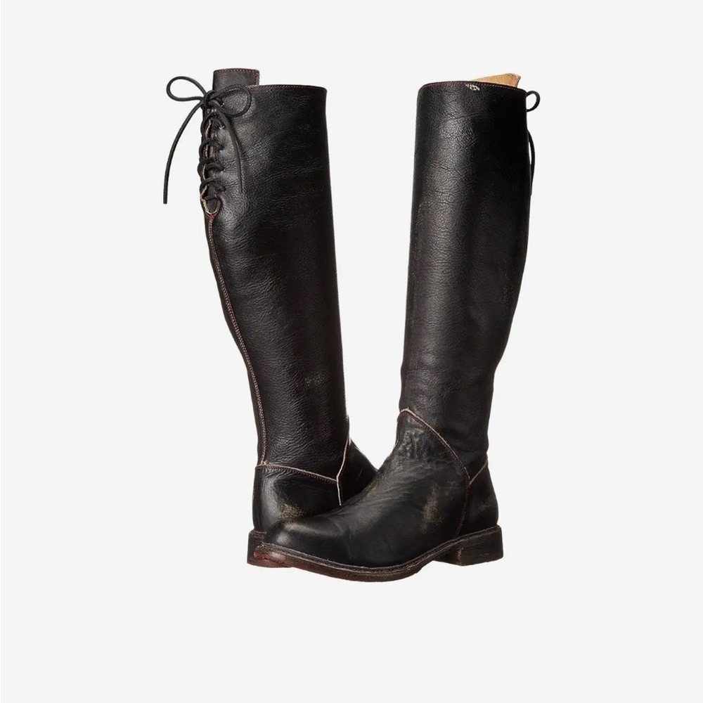 Black Leather Knee-High Boots